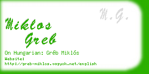 miklos greb business card